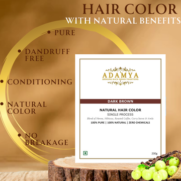 HANDMADE NATURAL HAIR COLOR (SINGLE PROCESS) _ 100% PURE, 100% NATURAL AND CHEMICAL FREE